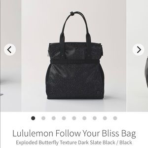 Lululemon Follow Your Bliss bag in grey texture/black